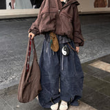 Flocked Curved Two-Way Jeans