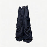 Washed Bamboo Pleated Sash Jeans