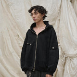 Three-Zipper Detachable Panels Multi-Way Zip Hoodie