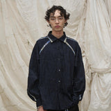 Washed Denim Split Shirt