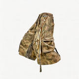 Camouflage Leopard Patchwork Scarf Cargo Shorts