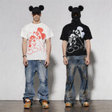Rhinestone Mickey Print Tees