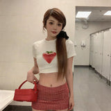 Printed Crop Slim Tee For Women