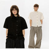 Linen Lyocell Short-Sleeve Shirt