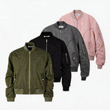 Men's Deconstructed Pleated MA1 Bomber Jacket