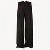 Oil-Lined Color Block Straight Equestrian Pants
