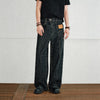 Men's Color-block Loose Raw Denim Jeans