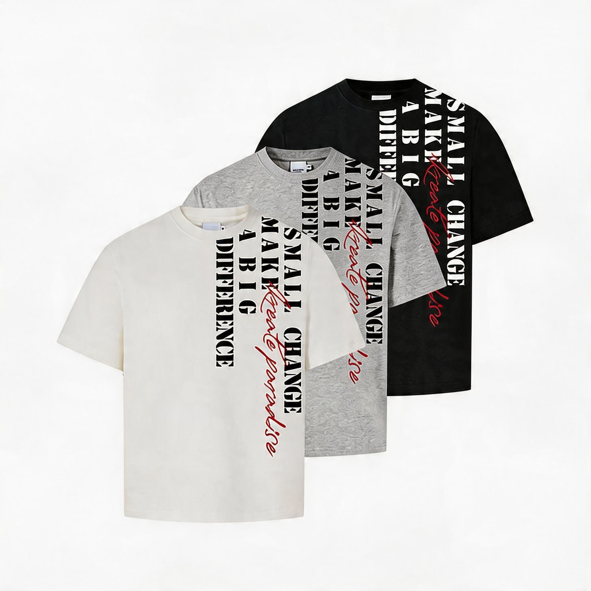 Casual Cool Dry Contrast Slogan Tees
