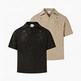 Embroidered Seagull V-neck Polo Shirts