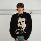 Couple’s Faux Mink Portrait Jacquard Sweaters