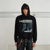 Unisex Boxy Color Block Print Hoodies