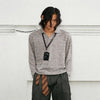 Men's Long Sleeve V-Neck Knit Top