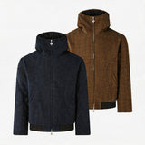 Men's Herringbone Hooded Puffer Jacket