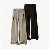 Pleated A-line Tailored Casual Pants