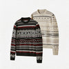 Fair Isle Milk Cotton Knit Sweater