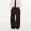 Men's Striped Pleated Straight Wool Pants