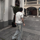 Ice Blue Washed Flared Cotton Jeans