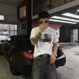 Punk Art Printed Cotton Crew Tee