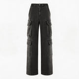 Gradient Blue Distressed Four-Pocket Jeans