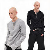 Waffle Long Sleeve Henley Tee