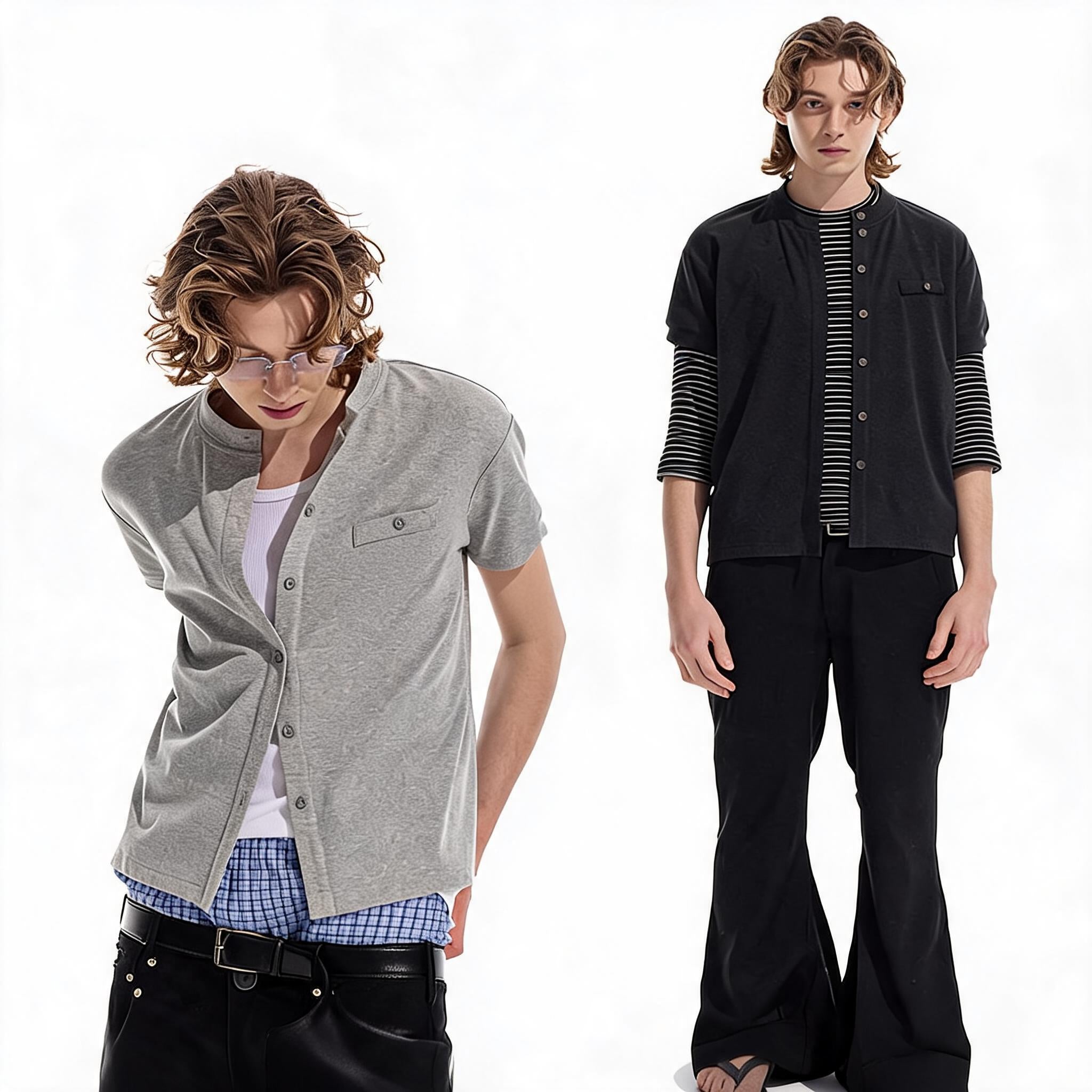 Premium Wool Blend Straight Shoulder Cardigan