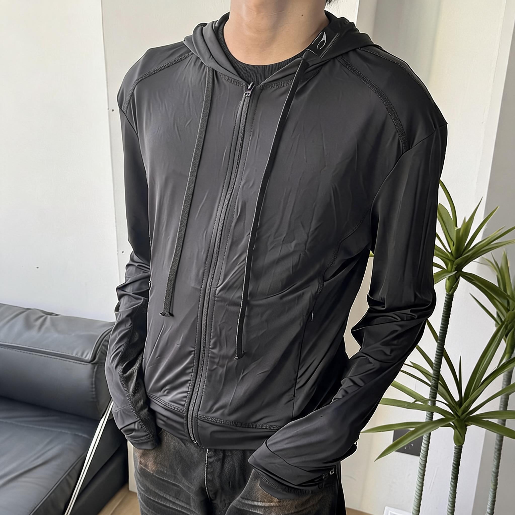 Two-Tone Cooling Stretch Mesh Hooded Jacket
