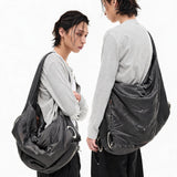 Large Convertible Washed Padded Crossbody Bag