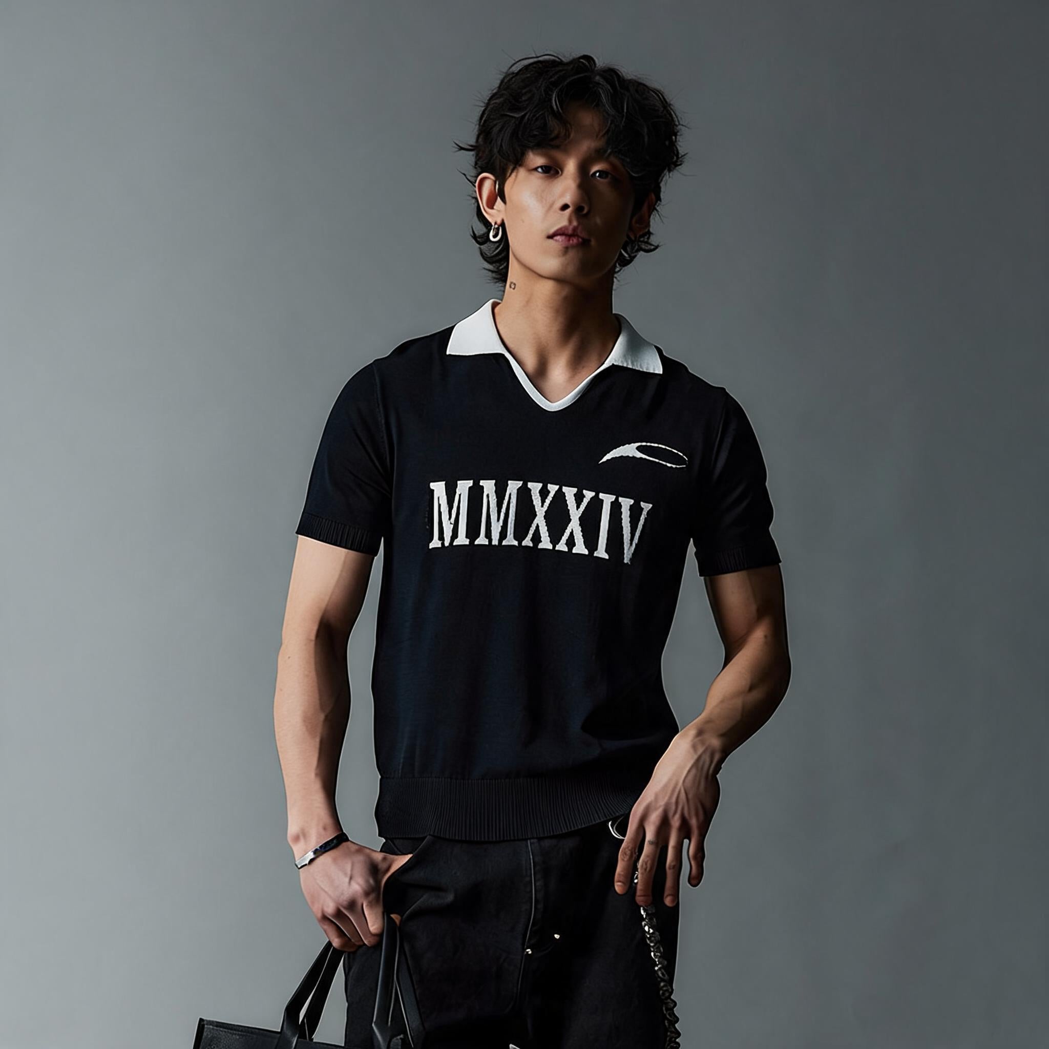Old Money V-Neck Blend Polo Shirts