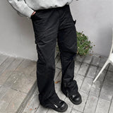 Adjustable Zipper Flared Baggy Cargo Pants