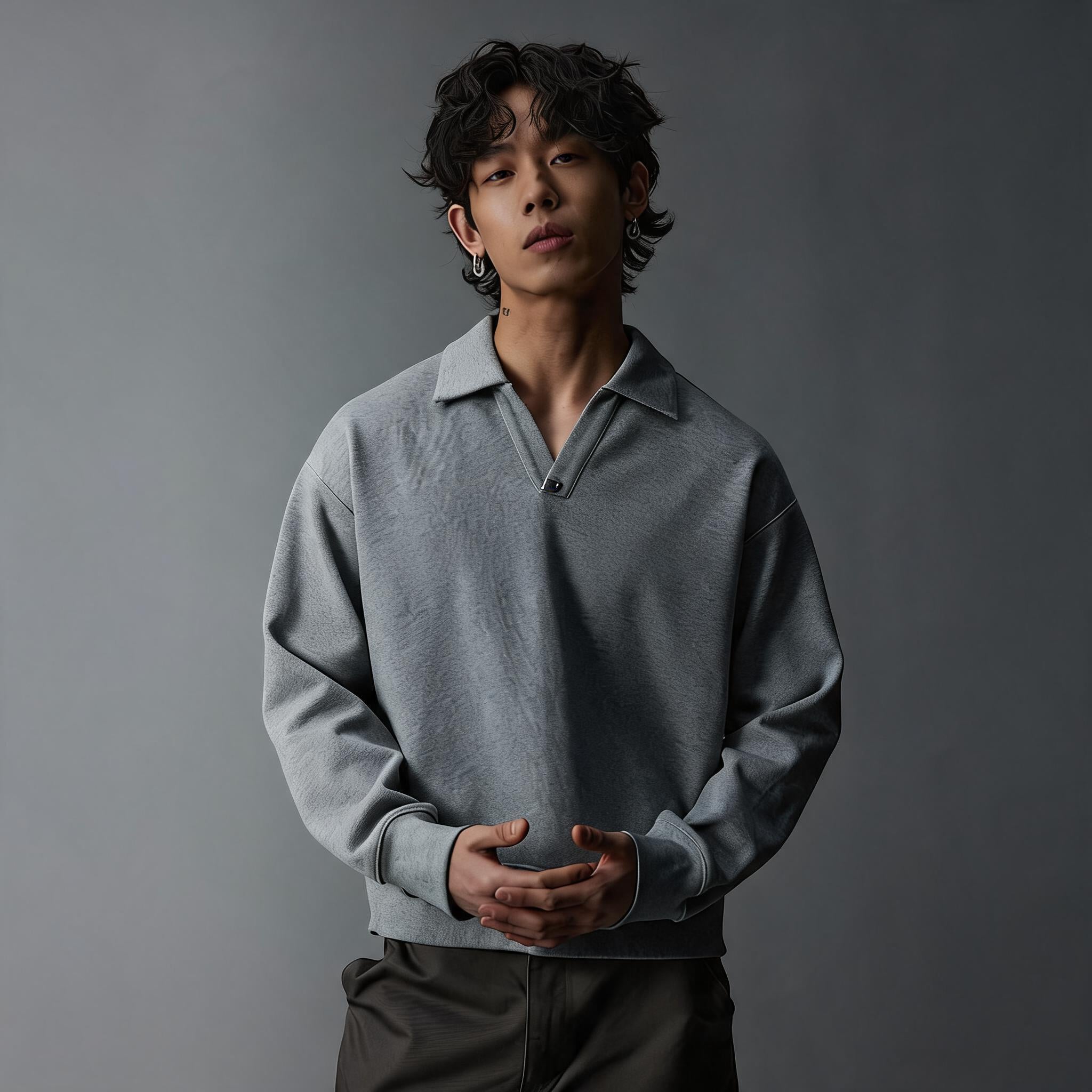 Two Tone Split Collar Polo Tees