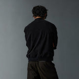 Men's Solid Waffle Mock Zip Sweatshirt