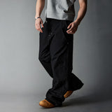 Double Pocket Rhinestone Washed Cargo Pants