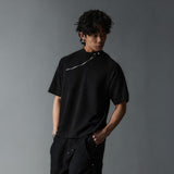 Short Sleeve Mock Neck Zip Tee