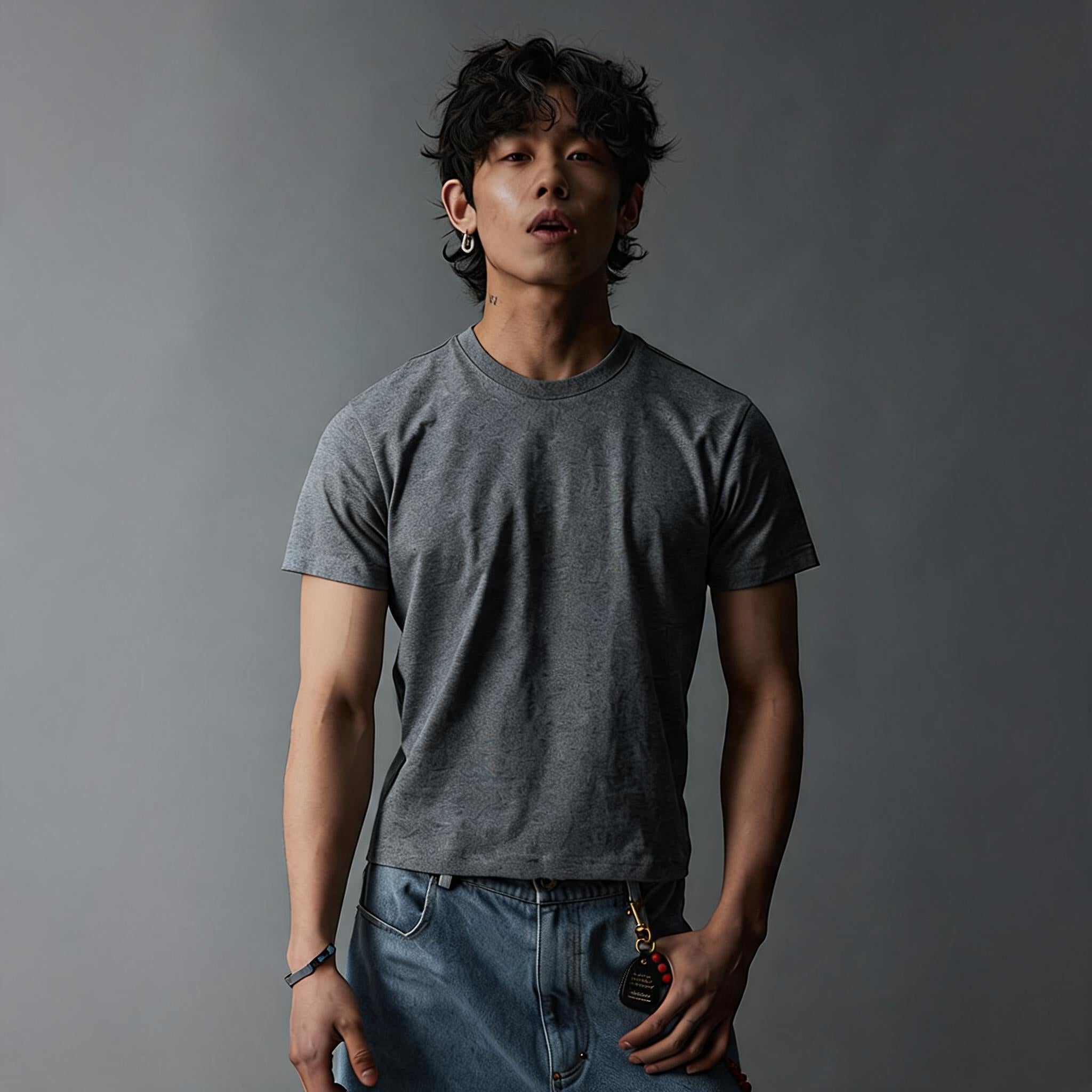 Unisex Tri-Color Slim Cotton Tees