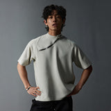 Short Sleeve Mock Neck Zip Tee