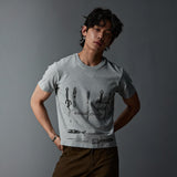Slim Fit Vintage Print Tee