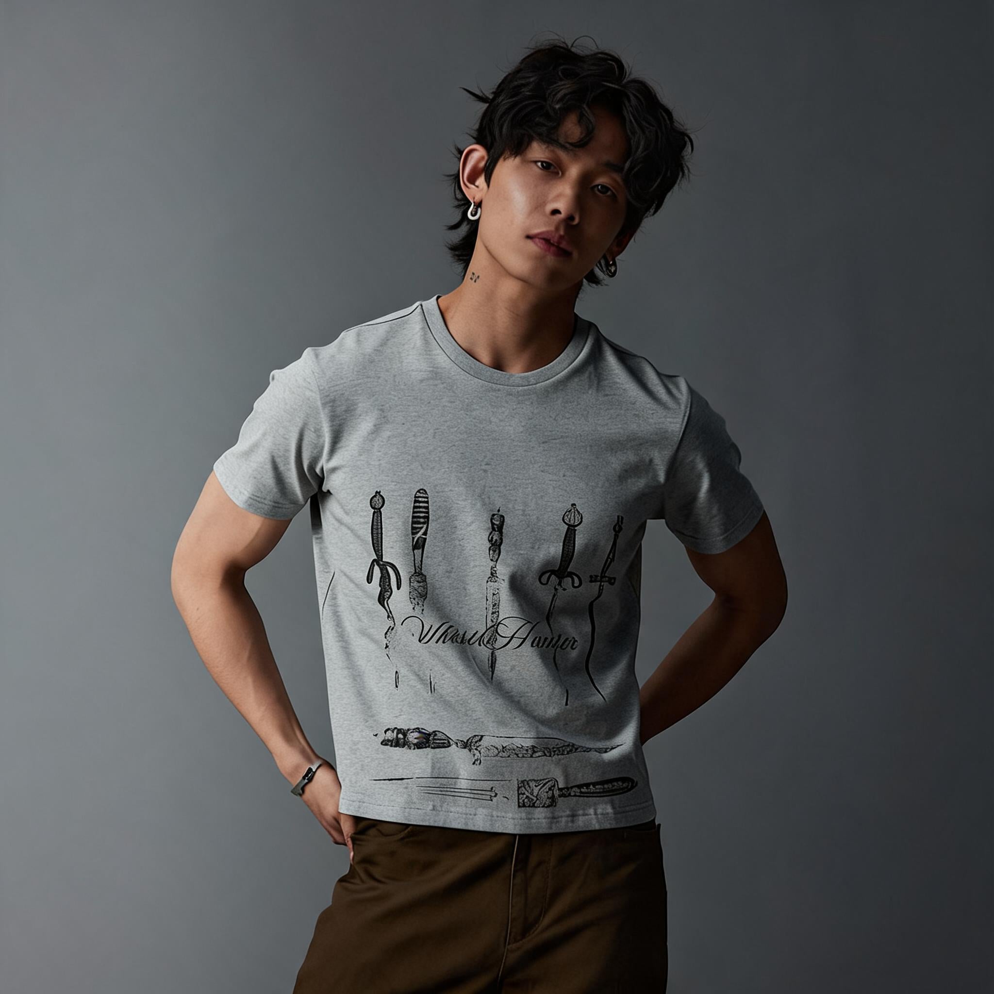 Slim Fit Vintage Print Tee