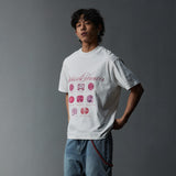 Vintage Loose White Pink Diamond Tee
