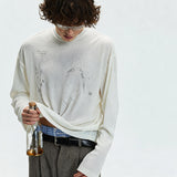 Vintage Printed Loose Sheer Cotton Tee