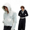 Short Detachable Hooded Waterproof Trench Coat
