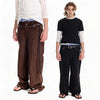 Men's Rivet Washed Distressed Straight Pants