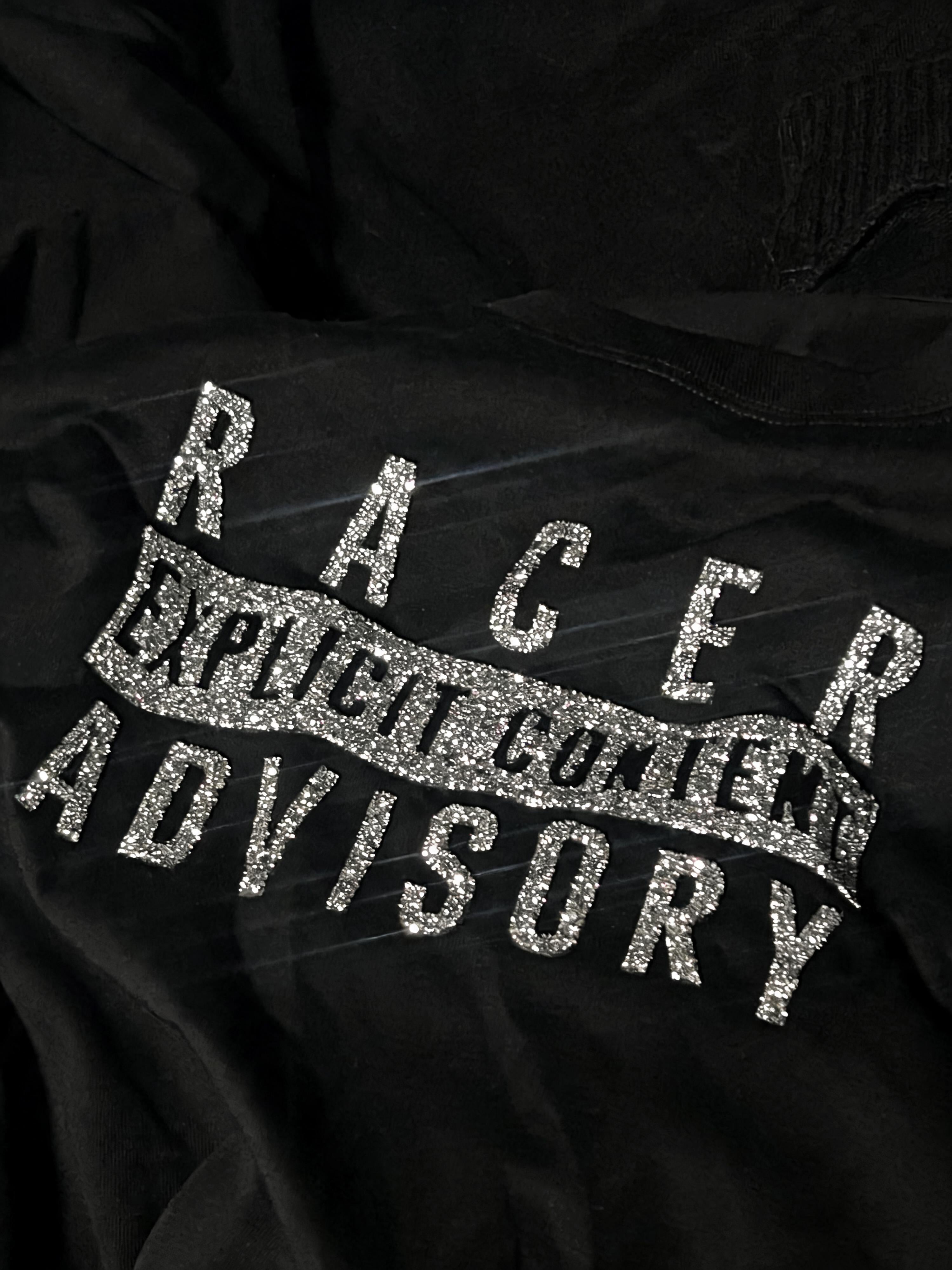 Distressed Rhinestone Racer Tee