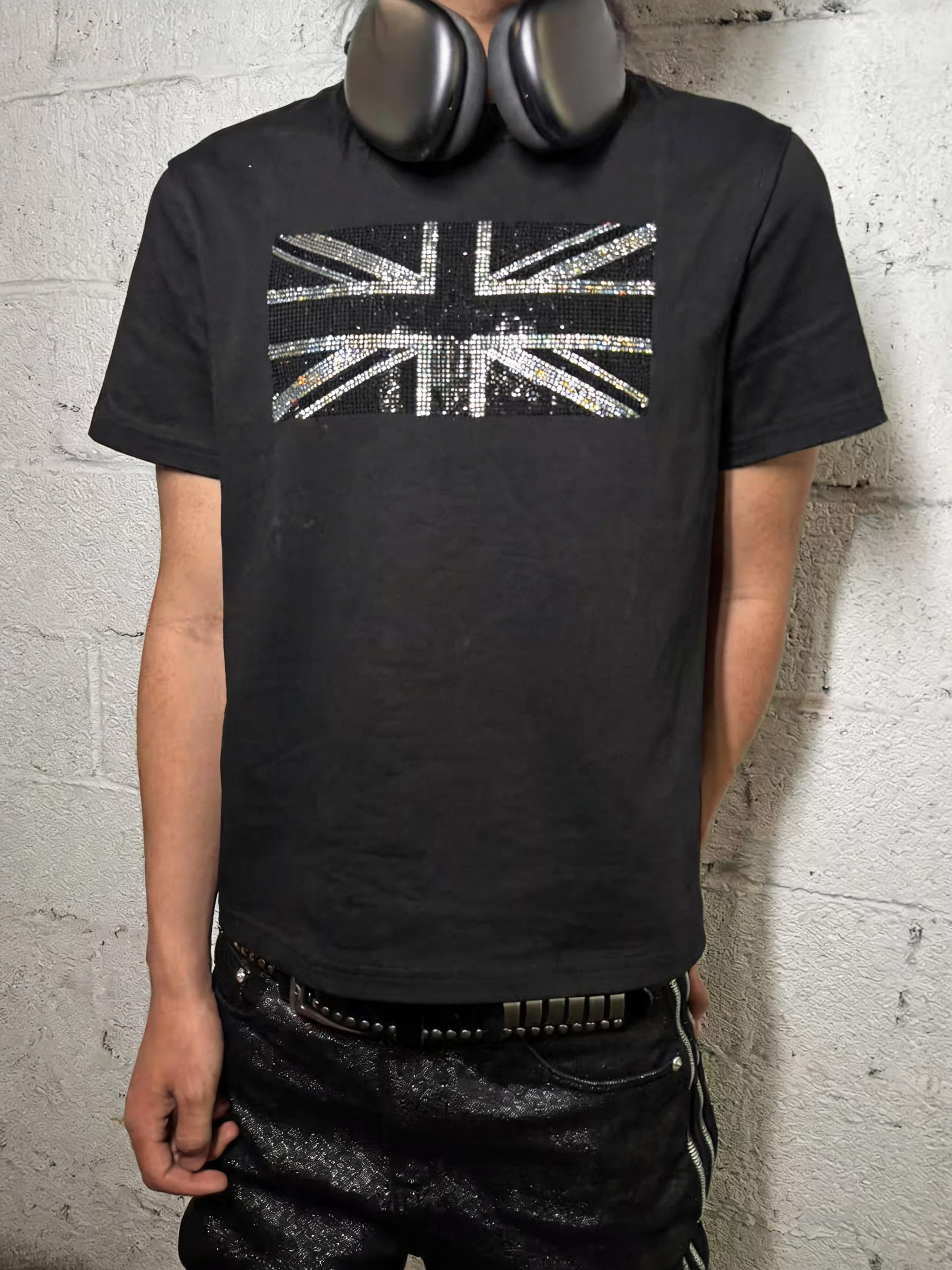 Regular Shoulder Short Sleeve Rhinestone Tees