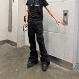 Stretchy Three Stripe Flared Patent Pants