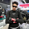 Black Sharkskin Long Sleeve Racing Top
