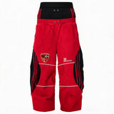 Men's Double-Waistband Striped Embroidered Sweatpants