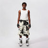Cropped Cow Print Faux Fur Shorts