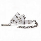 Medieval Genuine Leather Chain Rivet Belt
