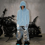 Cartoon Embroidered Hooded Sweater
