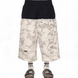 Men's Patchwork Ripped White Camo Pants